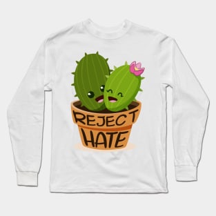 'Reject Hate' Social Inclusion Shirt Long Sleeve T-Shirt